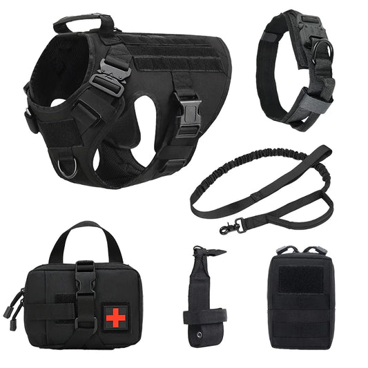 Tactical Dog Harness Set for All Breeds