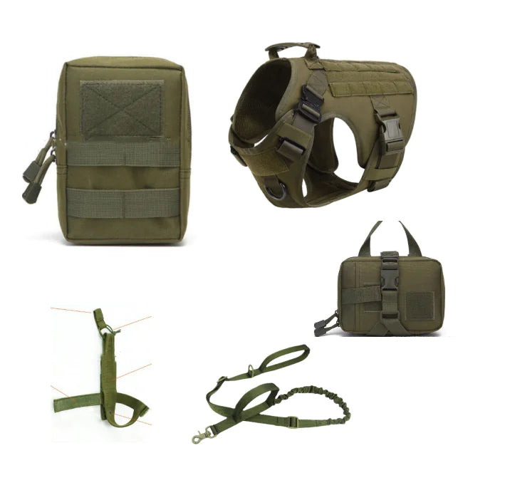 Tactical Dog Harness Set for All Breeds
