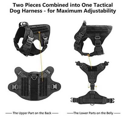 Tactical Dog Harness Set for All Breeds